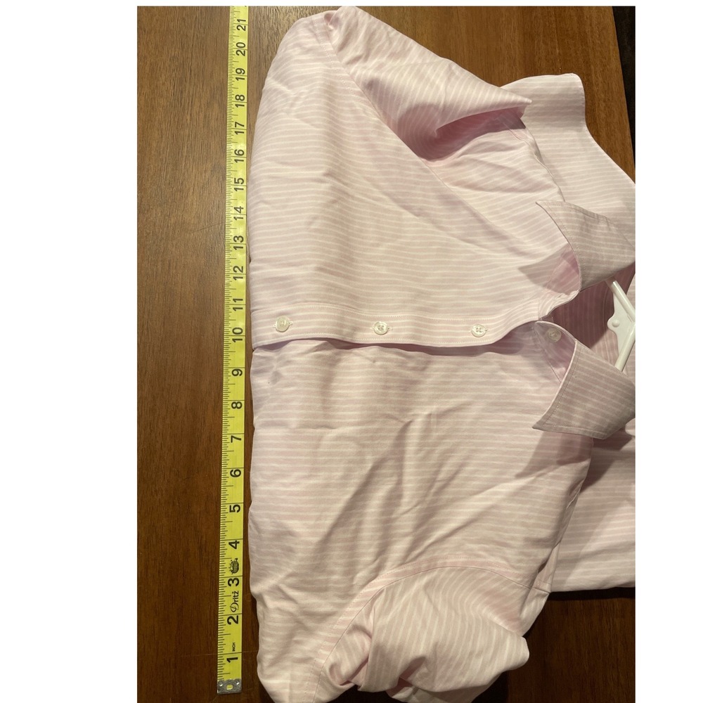 Brooks Brothers Women Button Down Tailored Fit Non-Iron Pinstripe 10 Pink - Picture 5 of 7
